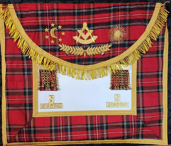 RSE Tablier de P.M.  peau emblèmes brodés main