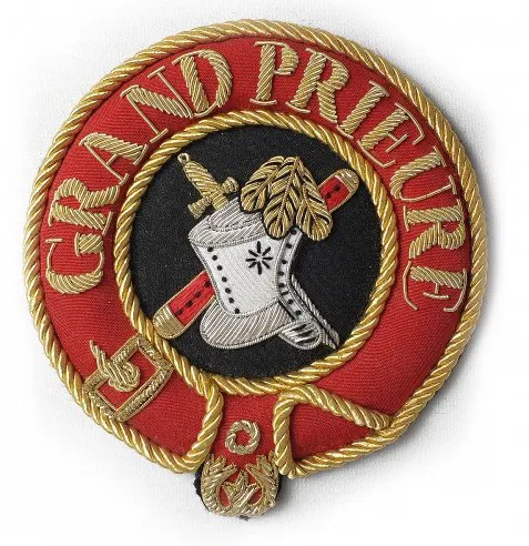 Badge de manteau brodé main pour Grand Officier de Malte