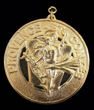 MMM Bijou de sautoir emblème de fonction métal au nom de votre province