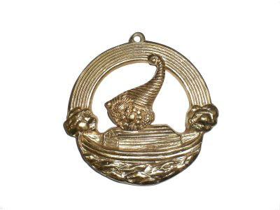 NAR Bijou de sautoir emblème de fonction métal doré