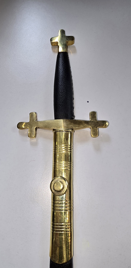 Epée RER avec foureau et passant porte-épée en cuir noir