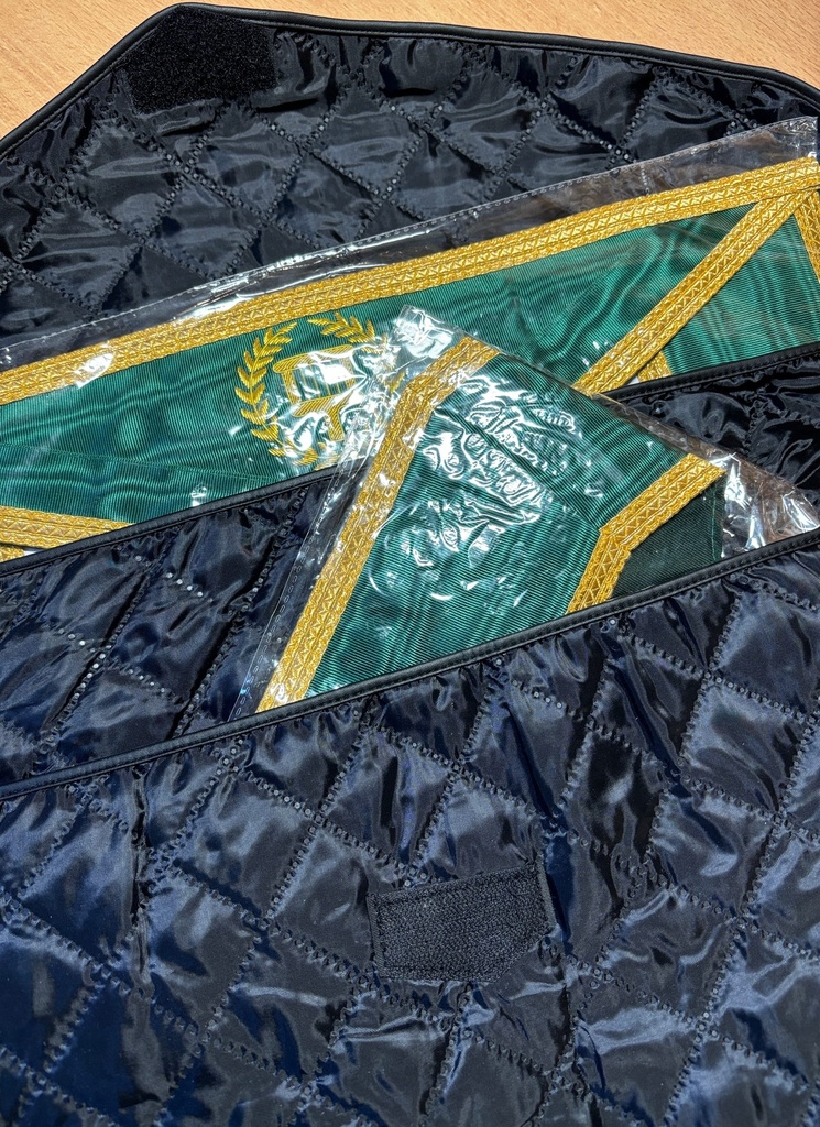 Softbag de tablier (Nat/Prov) double compartiment, en doudoune matelassée noire