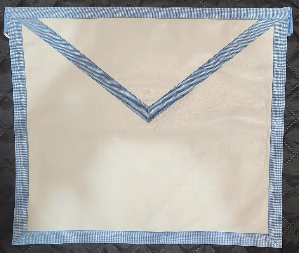 RER Tablier de Compagnon en peau, liseret bleu