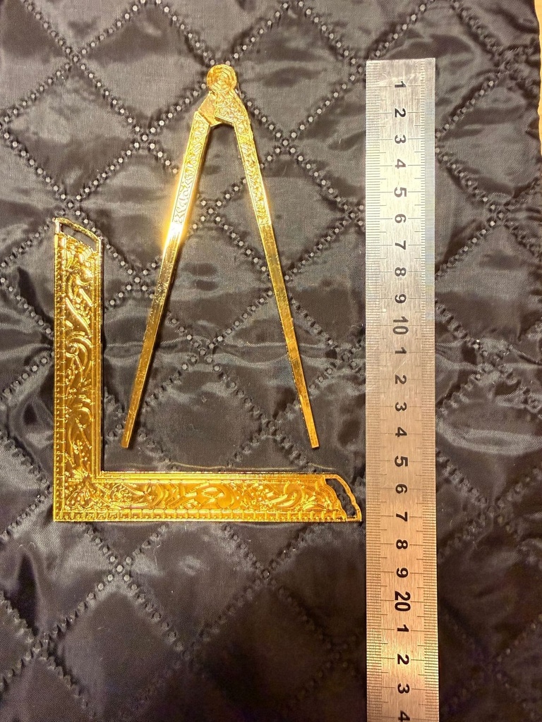 Ensemble Equerre Compas d'Autel (Or)